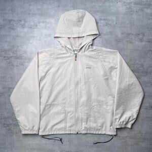Y2K Reebok 00s cream windbreaker jacket Size Medium